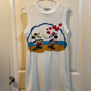 Sunday Comics Women’s Tank Top Day At The Beach Mickey And Minnie Medium